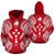 Kosrae Polynesian ll Over Hoodie Map Red White Unisex Red nd White - Polynesian Pride