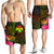 Wallis and Futuna Polynesian Men's Shorts - Hibiscus and Banana Leaves - Polynesian Pride