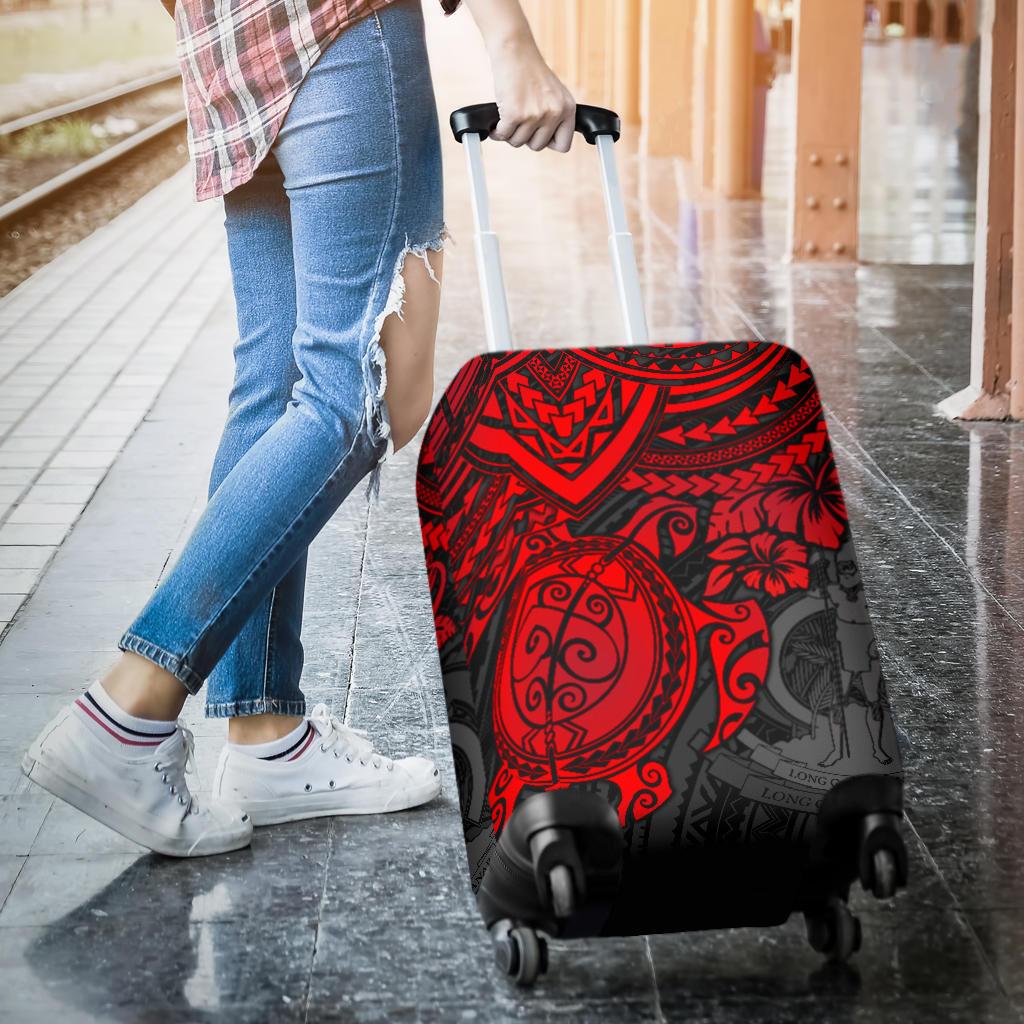 Vanuatu Polynesian Luggage Covers - Red Turtle - Polynesian Pride