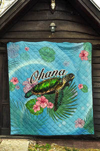 Ohana Turtle Premium Quilt - Polynesian Pride