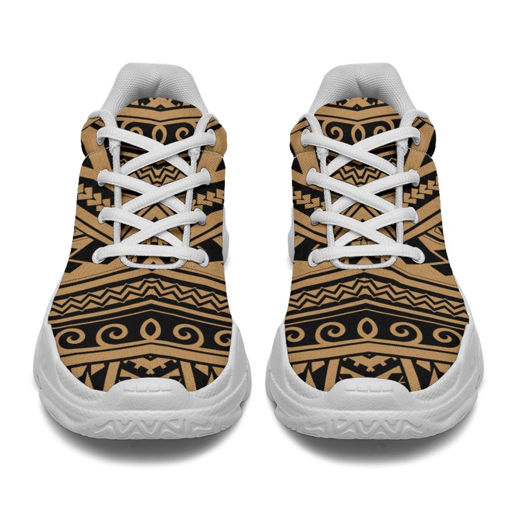 Polynesian Seamless Gold Chunky Sneakers - Polynesian Pride