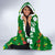 Hawaiian Mele Kalikimaka Santa Claus Pattern Christmas Hooded Blanket - Green - Labo Style - AH - Polynesian Pride