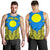 Palau Premium Tank Top A7 Blue & Yellow - Polynesian Pride