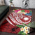 Marshall Islands Polynesian Area Rug - Summer Plumeria (Red) - Polynesian Pride