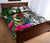 Vanuatu Custom Personalised Quilt Bet Set White - Turtle Plumeria Banana Leaf - Polynesian Pride