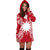 Nauru Polynesian Hoodie Dress Map Red White - Polynesian Pride