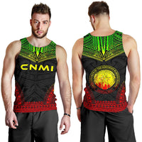 Northern Mariana Islands Men's Tank Top - Polynesian Chief Reggae Version - Polynesian Pride
