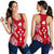 Kosrae Polynesian Women Tank Top Map Red White - Polynesian Pride