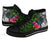 Palau High Top Shoes - Turtle Plumeria Banana Leaf Crest - Polynesian Pride