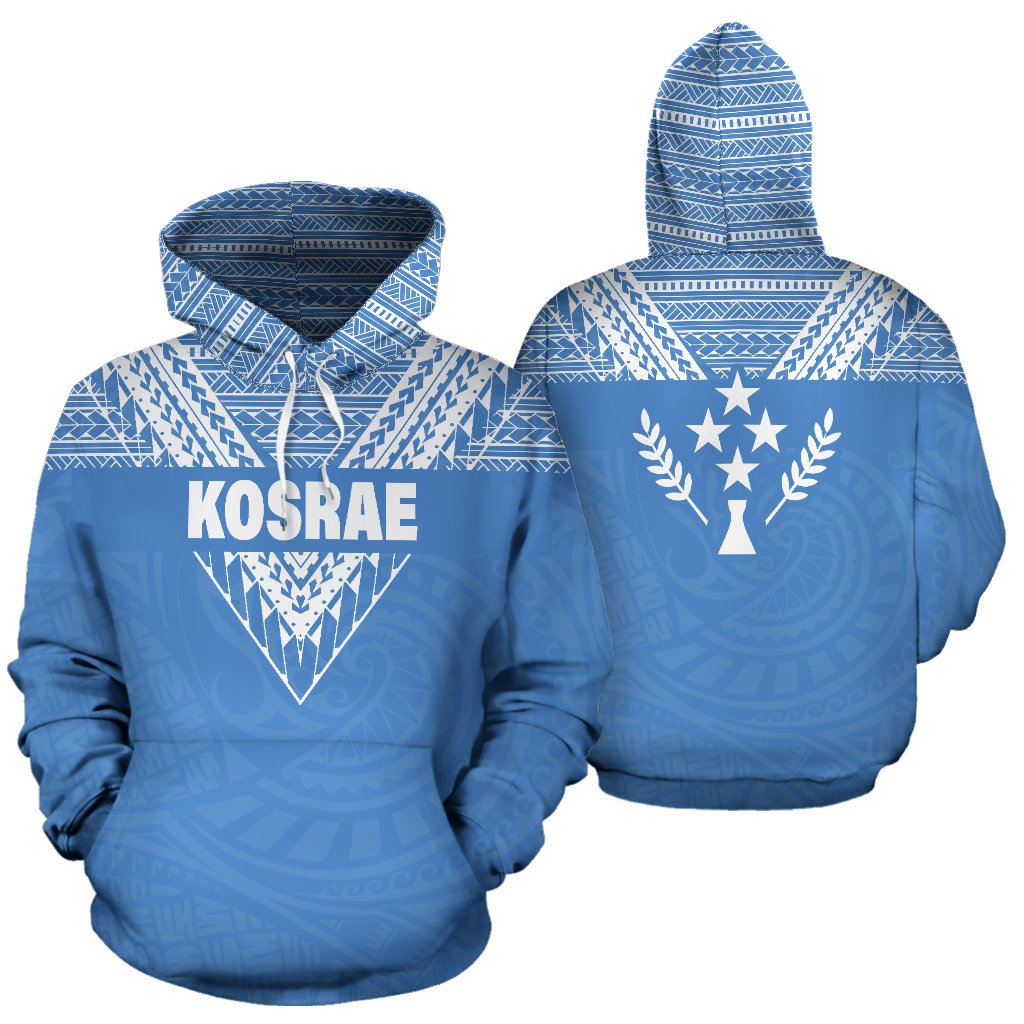 Kosrae All Over Hoodie Sailor Style Unisex Blue - Polynesian Pride