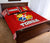 Tonga Quilt Bed Set - Tonga Coat Of Arms Red Version - Polynesian Pride