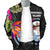 Marshall Islands Men's Bomber Jacket - Hibiscus Polynesian Pattern - Polynesian Pride