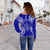 Palau Polynesian Shoulder Sweater Map Blue - Polynesian Pride