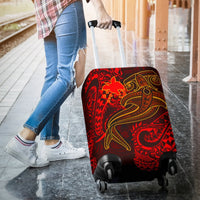 Papua New Guinea Luggage Covers - Red Shark Polynesian Tattoo - Polynesian Pride