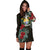 Nauru Hoodie Dress - Nauru Coat Of Arms Hibiscus - Polynesian Pride