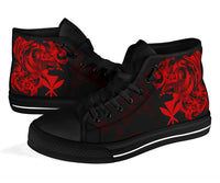 Polynesian Hawaii High Top Shoes - Kanaka Maoli Red Turtle - Polynesian Pride
