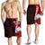 Marshall Islands Polynesian Men's Shorts - Coat Of Arm With Hibiscus Red - Polynesian Pride