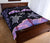 Hawaii Map Turtle Hibiscus Polynesian Luxury Personalized Quilt Bed Set - Honu Ohana - Purple - Polynesian Pride