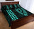 Hawaii Kakau Makau Fish Hook Polynesian Quilt Bed Set - Turquoise - Polynesian Pride