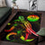 Tahiti Polynesian Area Rugs - Turtle With Blooming Hibiscus Reggae - Polynesian Pride