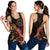 Palau Polynesian Women Tank Top - Turtle With Blooming Hibiscus Gold - Polynesian Pride