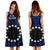 Cook Island Midi Dress - Seal With Polynesian Tattoo Style ( Blue) - Polynesian Pride