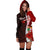 Fiji Polynesian Custom Personalised Hoodie Dress - Coat Of Arm With Hibiscus - Polynesian Pride