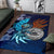 American Samoa Polynesian Area Rug - Blue Polynesian Eagle - Polynesian Pride