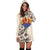 Tahiti Hoodie Dress - Tahiti Flag & Beige Hibiscus - Polynesian Pride