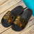 Chuuk Slide Sandals - Turtle Hibiscus Pattern Gold - Polynesian Pride