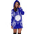 Northern Mariana Islands Polynesian Hoodie Dress Map Blue - Polynesian Pride