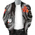 Samoa Polynesian Men Bomber Jacket - White Plumeria - Polynesian Pride