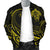 Hawaii Turtle Map Polynesian Men's Bomber Jacket - Yellow - Frida Style - Polynesian Pride