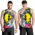 New Caledonia Custom Personalised Men's Tank Top White - Turtle Plumeria Banana Leaf - Polynesian Pride