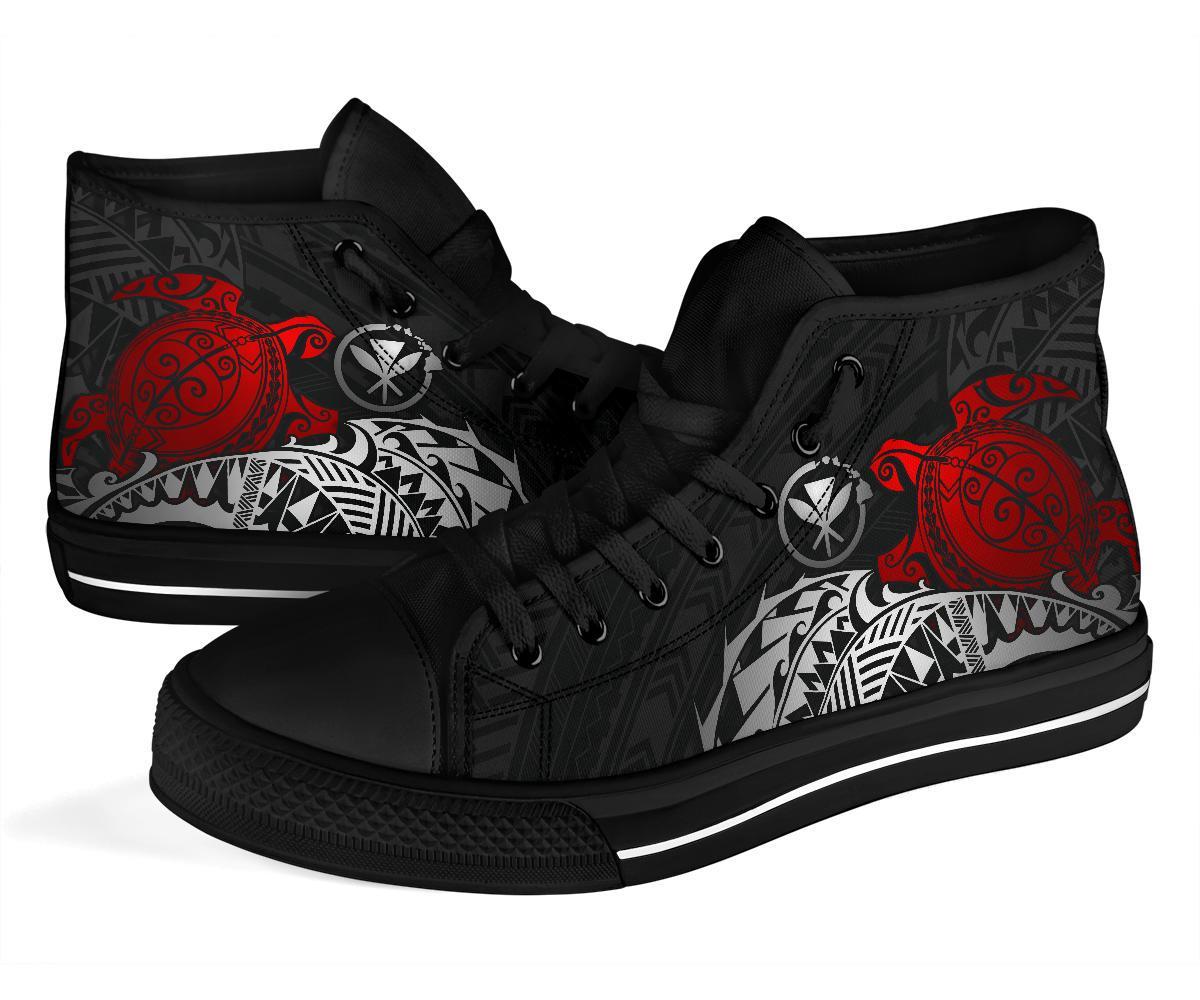 Polynesian Hawaii High Top Shoes - Polynesian Turtle (Red) - Polynesian Pride