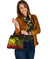 Tonga Shoulder Handbag - Humpback Whale with Tropical Flowers (Yellow) - Polynesian Pride