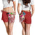 Polynesian Samoa Women's Shorts - Summer Plumeria (Red) - Polynesian Pride