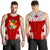 Tonga Polynesian Men's Tank Top - Pattern With Seal Red Version Red - Polynesian Pride