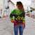 Kosrae Polynesian Chief Women's Off Shoulder Sweater - Reggae Version - Polynesian Pride