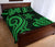 Cook Islands Quilt Bed Set - Green Tentacle Turtle - Polynesian Pride