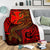 Polynesian Wallis and Futuna Premium Blanket - Red Shark Polynesian Tattoo - Polynesian Pride