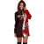 Kosrae Micronesia Hoodie Dress - Coat Of Arm With Hibiscus - Polynesian Pride