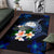 Marshall Islands Polynesian Area Rug - Turtle With Plumeria Flowers - Polynesian Pride