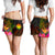 Marshall Islands Polynesian Women's Shorts - Hibiscus and Banana Leaves - Polynesian Pride