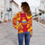 Kiribati Women's Off Shoulder Sweater - Polynesian Tattoo Flag - Polynesian Pride