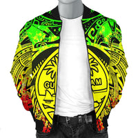 Polynesian Men's Bomber Jackets - Guam Flag, Seal with Maui Moana Tattoo - Polynesian Pride