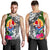 Tahiti Men's Tank Top White - Turtle Plumeria Banana Leaf - Polynesian Pride