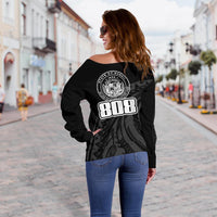 Hawaii Polynesia Women's Off Shoulder Sweater - Tatau Style AH - Polynesian Pride