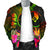 YAP Polynesian Men's Bomber Jacket- Hibiscus and Banana Leaves - Polynesian Pride