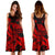 Polynesian Hawaii Midi Dress - Kanaka Maoli Red Turtle Women Red - Polynesian Pride